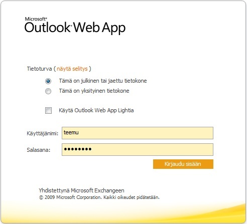 webmail microsoft outlook web app